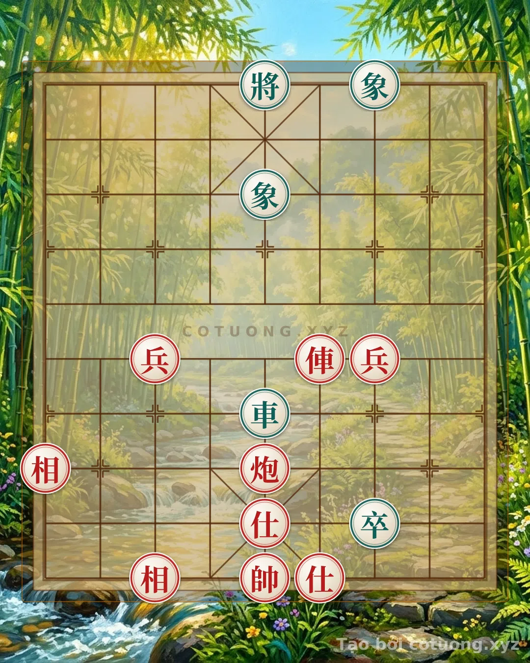 Thế cờ: Xiangqi Formation: Blood-Red Elephant Cannon Counterattack - Master's Moves for the Red Army — Cờ Tướng Online