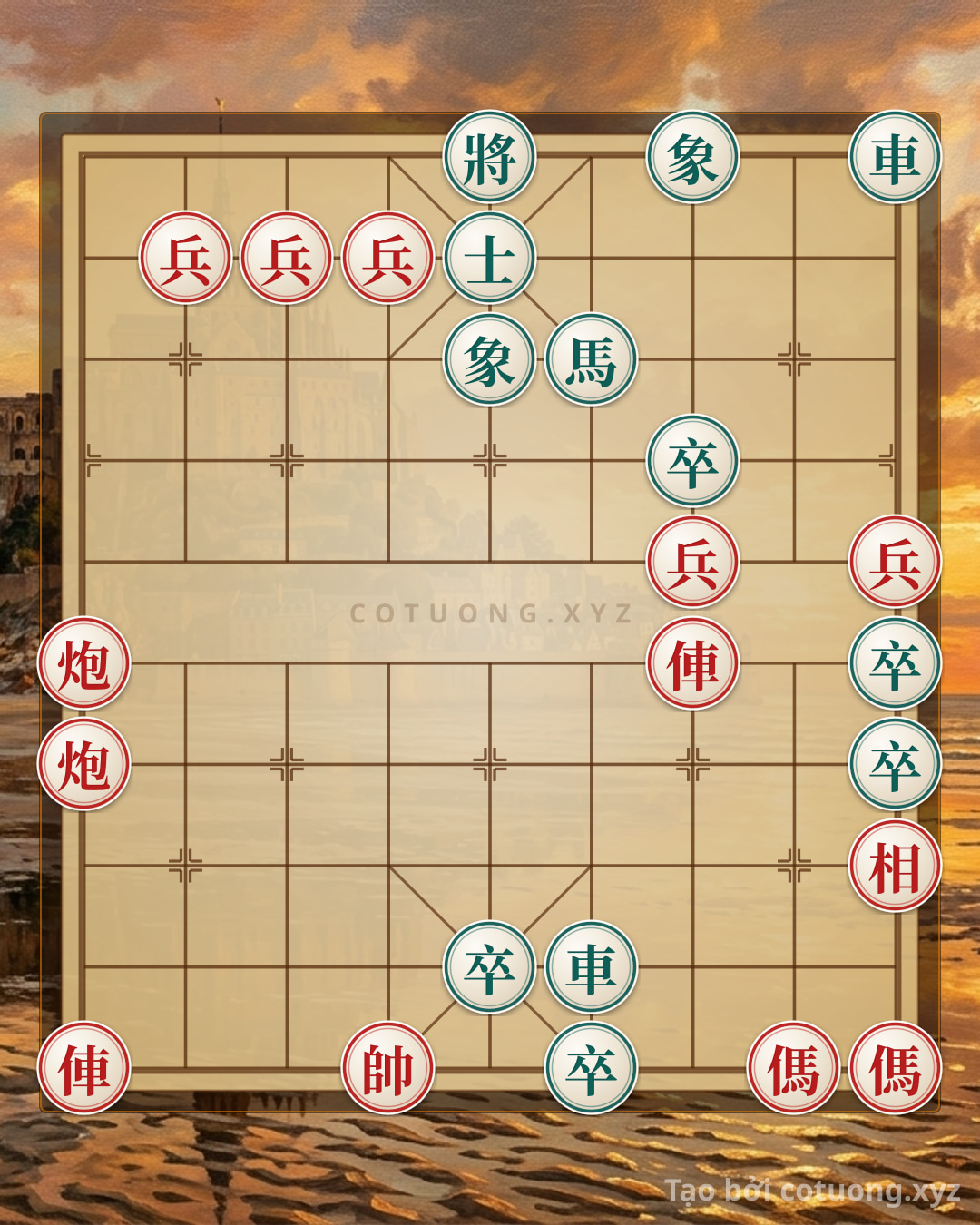 Challenge: Song xa pháo giáp công đoạt tướng - Can you solve it?