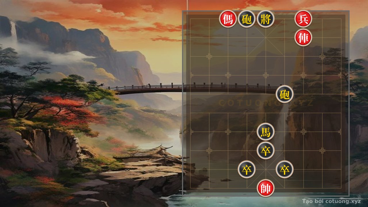 Thế cờ: The Illusion of Defeat: Red Opens the Path to Conquest, Black Defends with Fire — Cờ Tướng Online