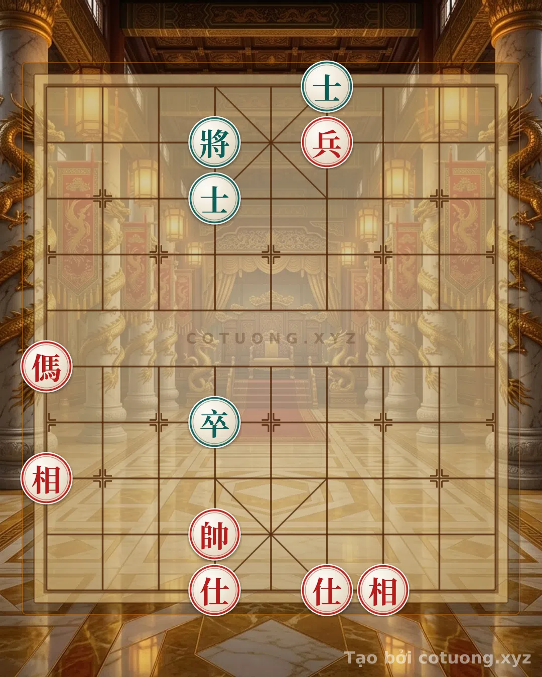 Thế cờ: Xiangqi: Red's Strategy to Capture the Black Camp - Mastering the Endgame — Cờ Tướng Online