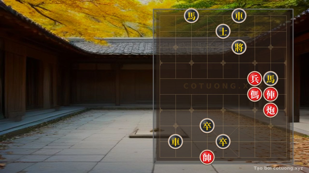 Thế cờ: Understanding Xiangqi Tactics: Black Double Horses Attacking Red Cannon — Cờ Tướng Online