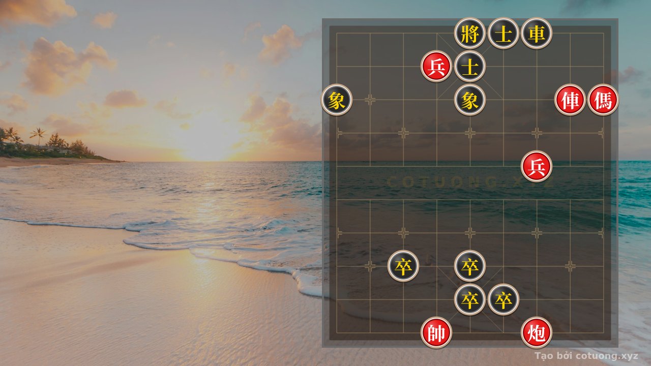 Thế cờ: Xiangqi: Red Cannon Hits Empty, Black Pawn Attacks - New and Unique Position — Cờ Tướng Online