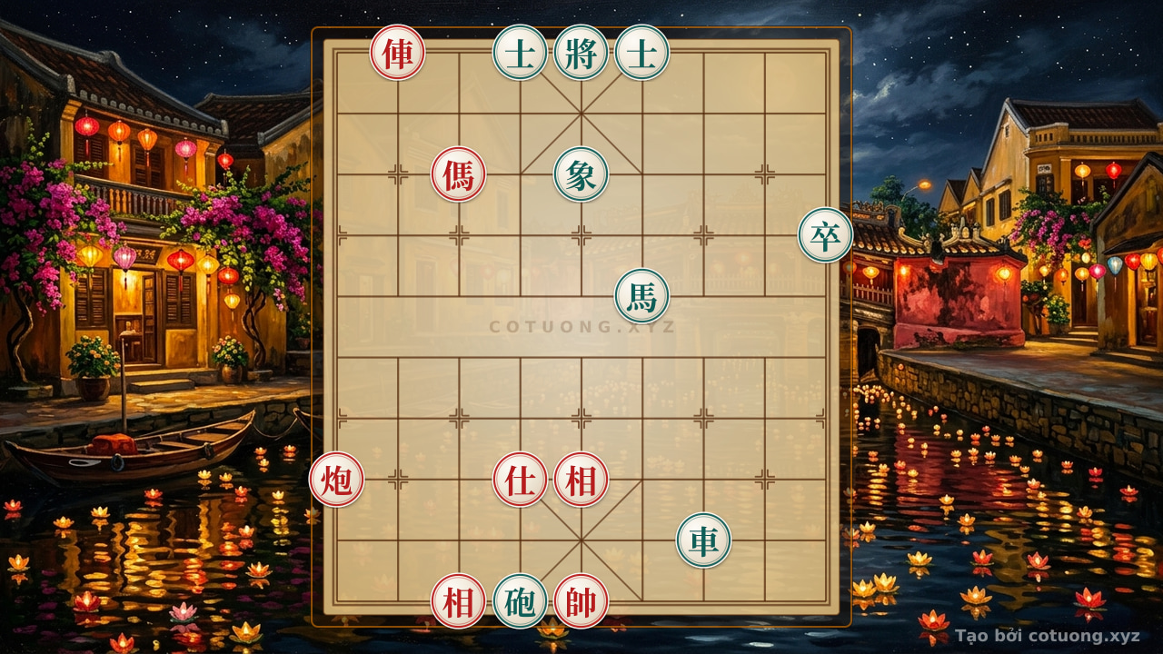 Thế cờ: Subtle Trap: Black Must Be Cautious of the Red Chariot on File 8, Rank 10 in This Position! — Cờ Tướng Online