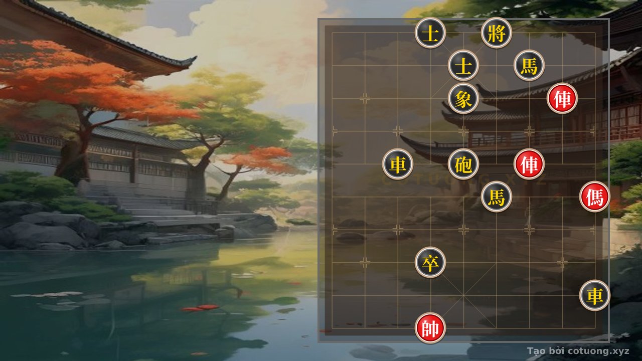 Thế cờ: Rare Xiangqi Position: Double Horses Interlocking vs Cannon Without Pawns - Elite Tactics — Cờ Tướng Online