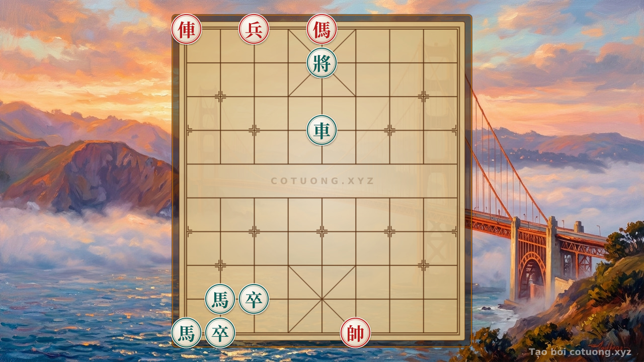 Thế cờ: Xiangqi: Red Strategy Crushes Black Chariot at File 5 - Basic Tactical Guide — Cờ Tướng Online