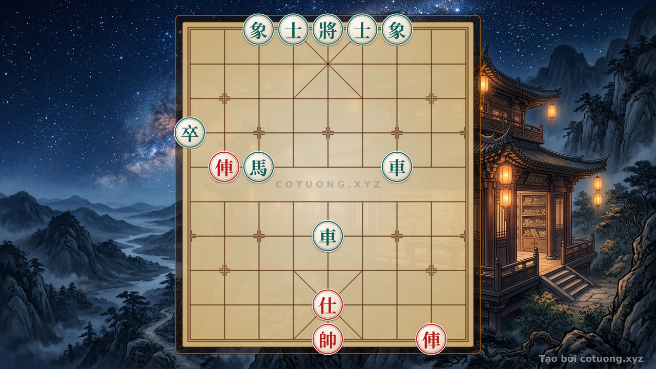Thế cờ: The Blazing Board: The Secret to Victory When Red Has Only 4 Pieces but Still Dominates — Cờ Tướng Online