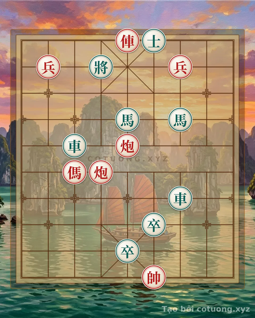 Thế cờ: The 'Red Chariot on File 5' Trap - The Black Advisor's Enemy in the Xiangqi Position — Cờ Tướng Online