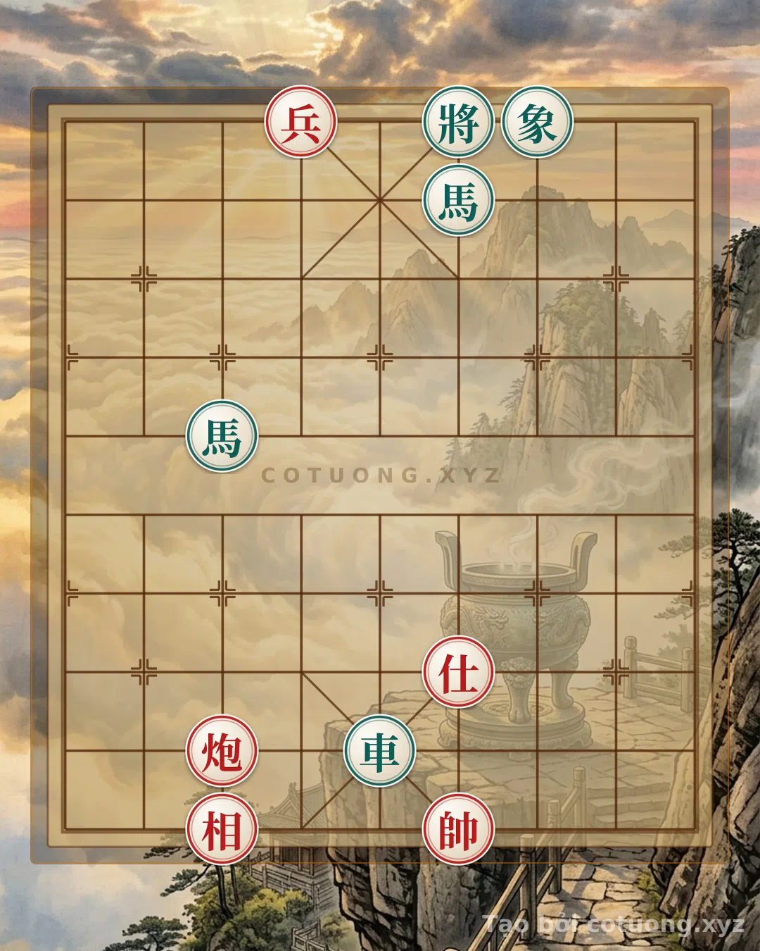 Thế cờ: Defensive Black Turns Danger into Opportunity: The Counterattack Solution in the 6-10 Position — Cờ Tướng Online
