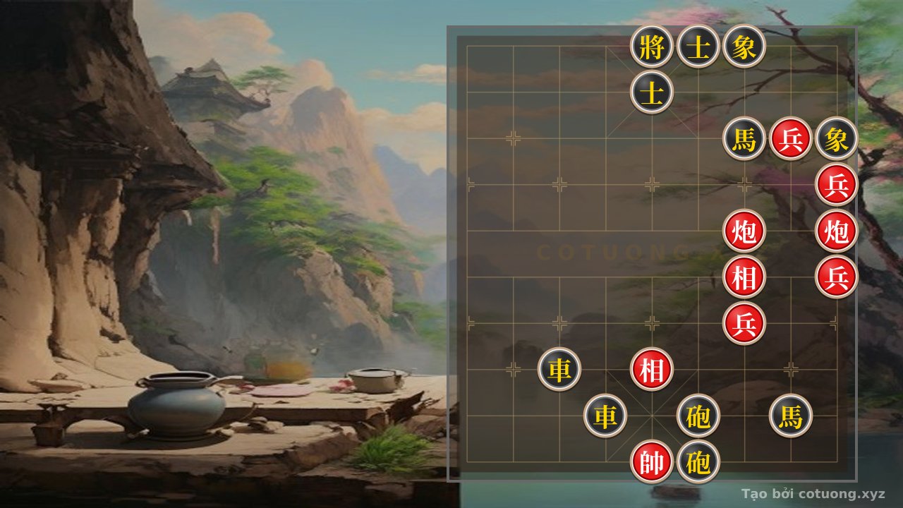 Thế cờ: The Xiangqi (Chinese Chess) Strategic Move: Red Cannon Charges, Black Horse Counters - Tactical Mastery — Cờ Tướng Online