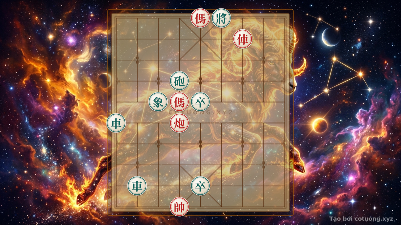 Thế cờ: Xiangqi (Chinese Chess) Fire Advance: Winning the Red Battle on the Board – Mastering the Black Chariot with Twin Horses! — Cờ Tướng Online