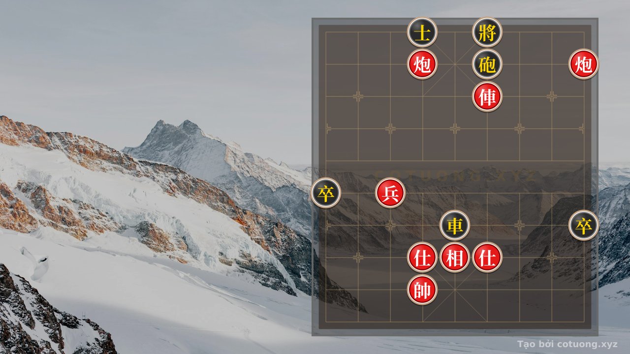 Thế cờ: Red General's Checkmate: Black Rook on 5th File 4 is Broken - Beautiful Tactics — Cờ Tướng Online