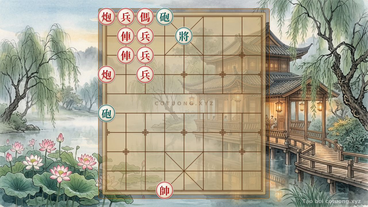 Thế cờ: Xiangqi: Red Cannon Opens, Black General Waits - The Mystical Sacrifice Strategy — Cờ Tướng Online