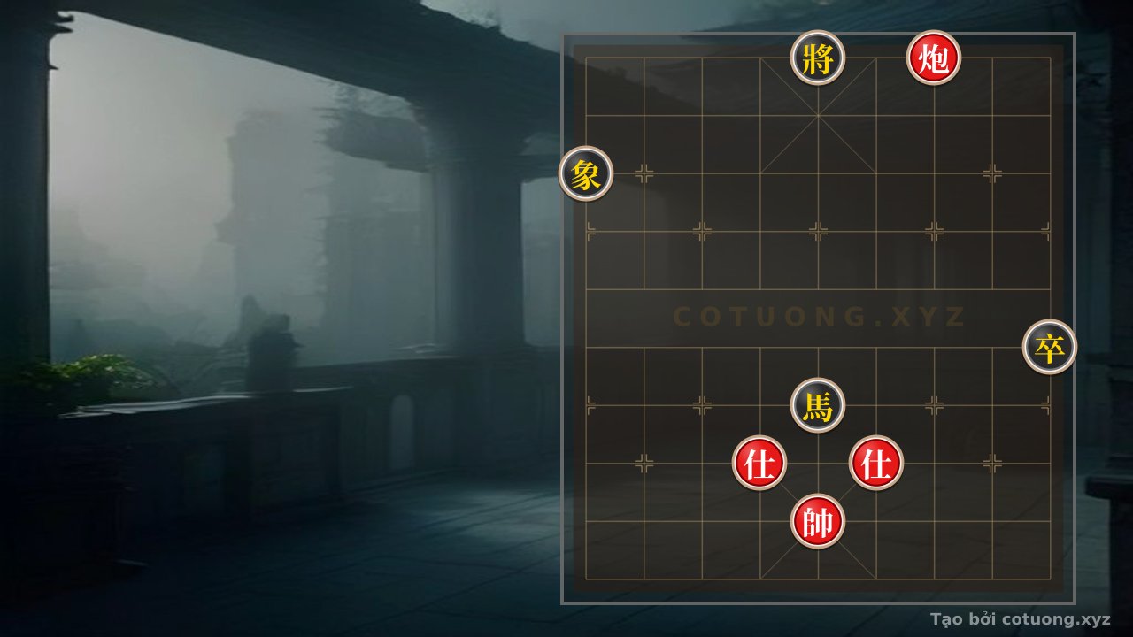 Thế cờ: Red Cannon Under Siege: The 'Kill the Black General' Trick in 5 Moves — Cờ Tướng Online