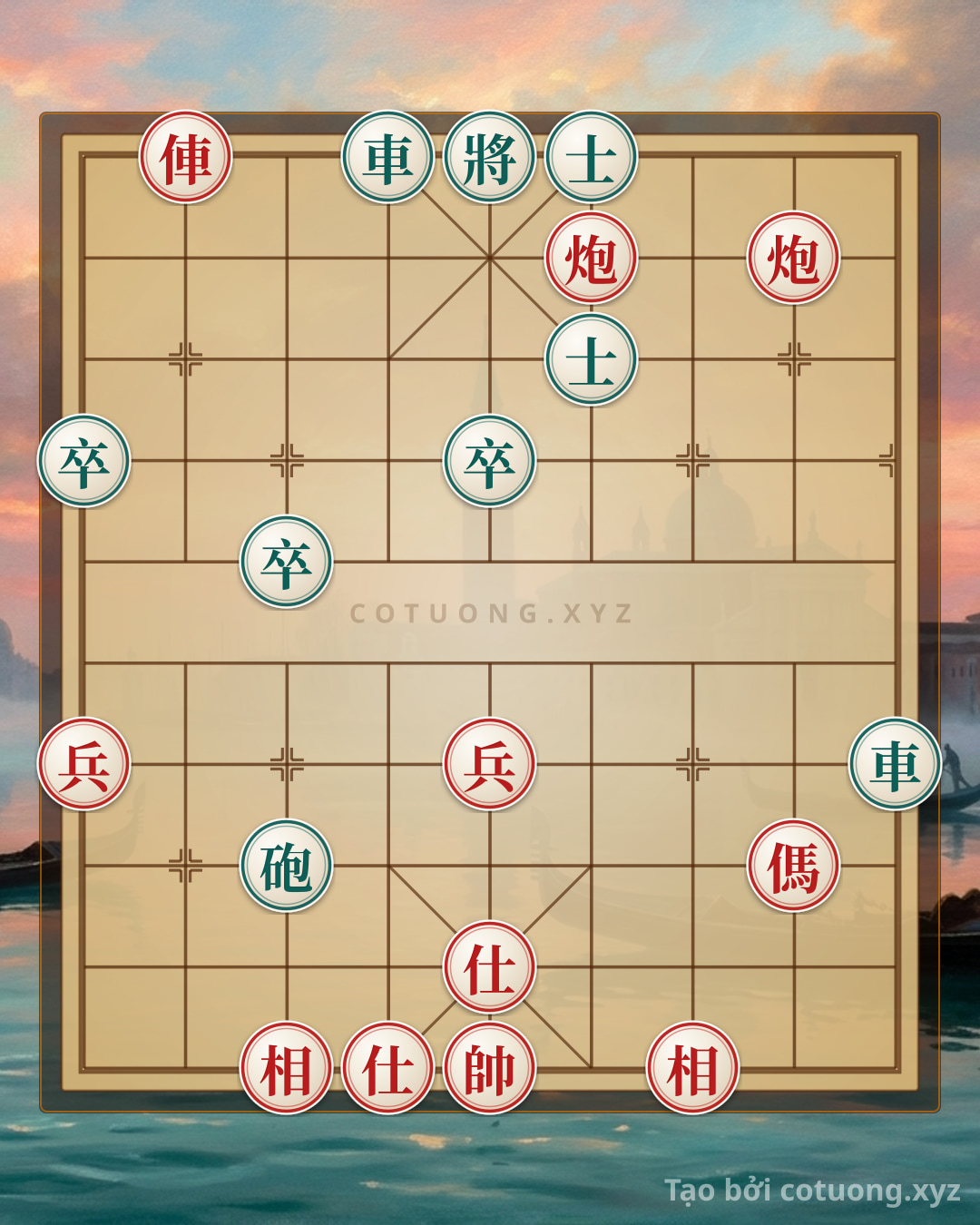 Challenge: The Secret of the Royal Cannon: The Jianghu Chessboard Crushes 2 Black Chariots in One Move! - Can you solve it?