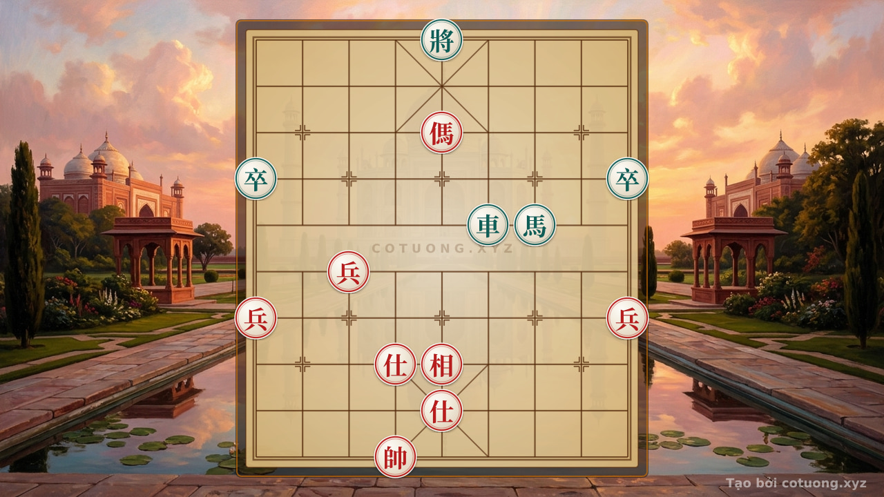 Thế cờ: The Ultimate Chess Strategy: When the Red Horse and Three Pawns Defeat the Black Rook's Attack! — Cờ Tướng Online