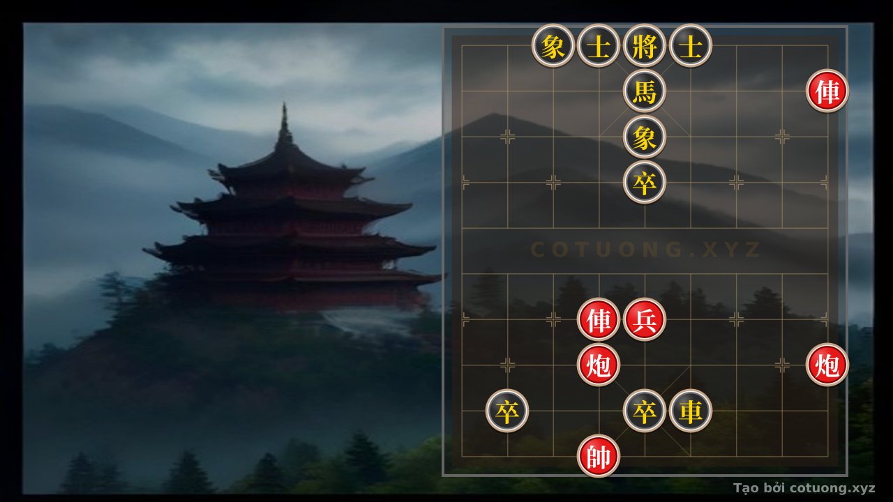 Thế cờ: Strategic Strike: Red's Cannons on File 6, Chariots on File 1 Crush Elephant on File 5 - Chessboard Assassination — Cờ Tướng Online