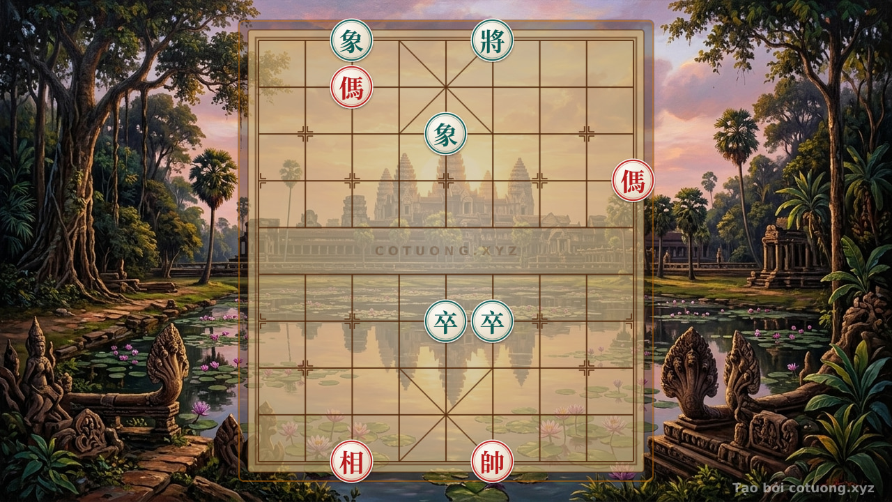 Thế cờ: Double Horse Legs Trap in the Red Advantage Formation - Mastering Xiangqi Level 5 — Cờ Tướng Online