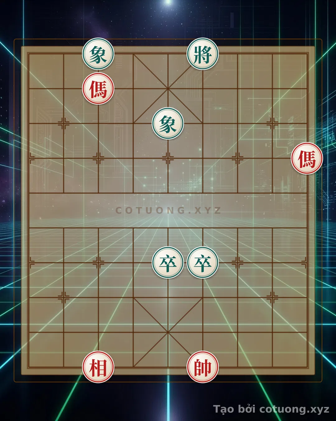 Thế cờ: Double Horse Legs Trap in the Red Advantage Formation - Mastering Xiangqi Level 5 — Cờ Tướng Online