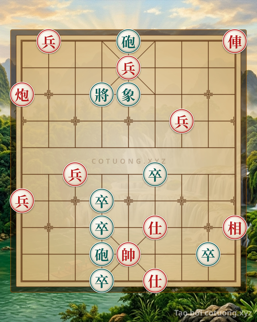 Challenge: Xiangqi: The Art of Defeating the Red General in the 'Empty Cannon' Formation - Online Xiangqi Practice - Can you solve it?