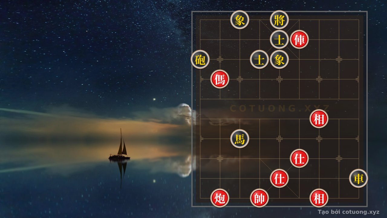 Thế cờ: Unexpected Counterattack from the Red Side: The Double Horse + White Elephant Threat Strategy on File 5 Rank 2 - The King Black Checkmate Maneuver — Cờ Tướng Online