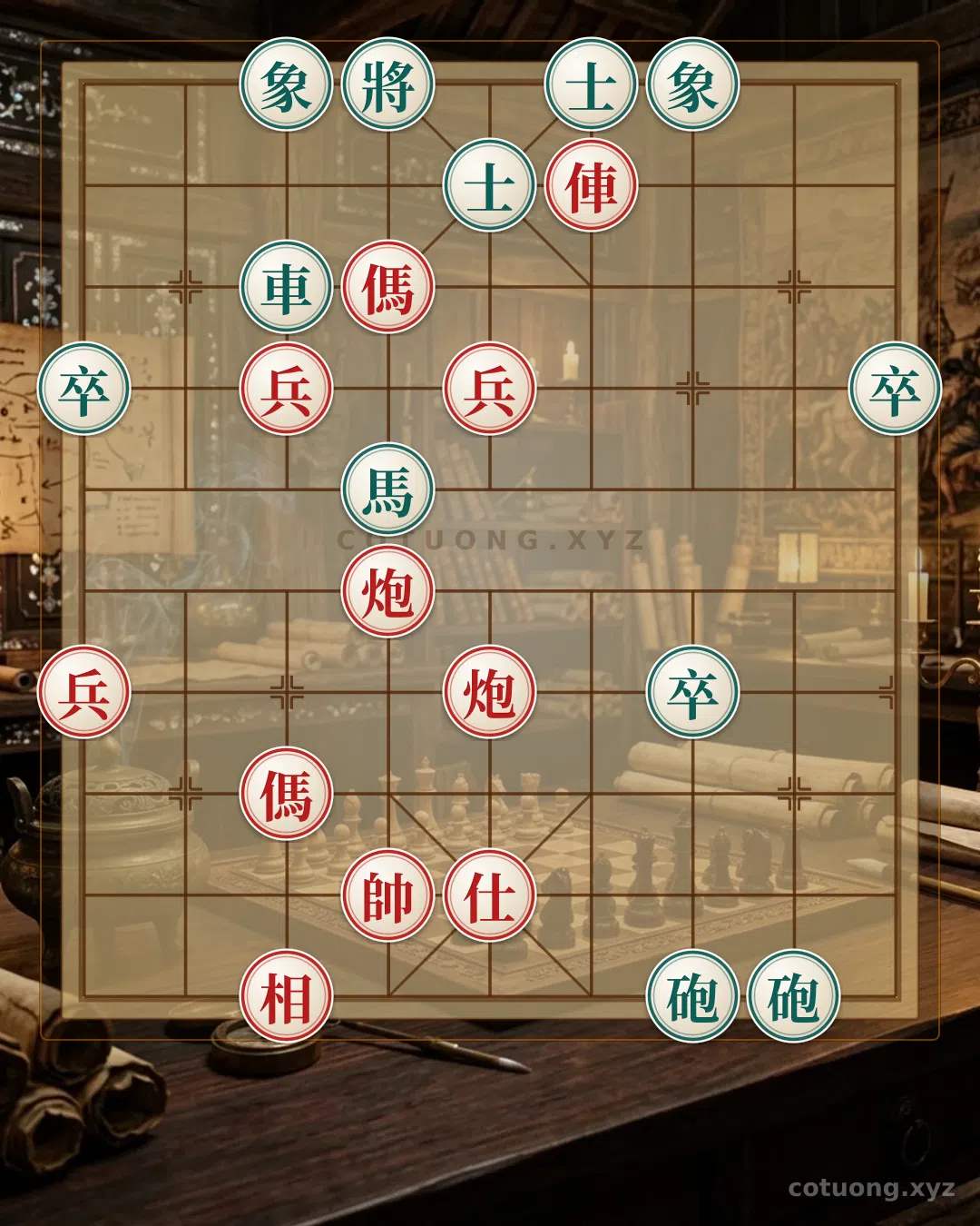 Challenge: Xiangqi Secrets: The Crimson and Ebony Battle Within the Chessboard - When the Chariot, Cannon, and Horse Transform into the Black Army's Counterforce - Can you solve it?