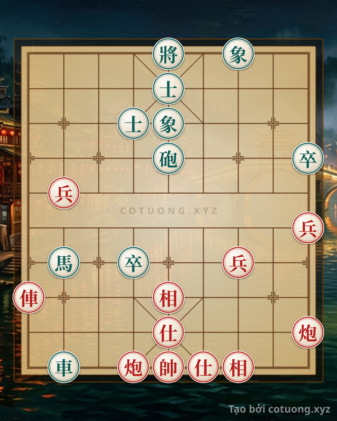 Challenge: Strategic Insight: Rook 2 Cannons 3 Pawns 2 Advisors 2 Elephants Countering Rook Cannon Horse 2 Pawns 2 Advisors 2 Elephants - Can you solve it?