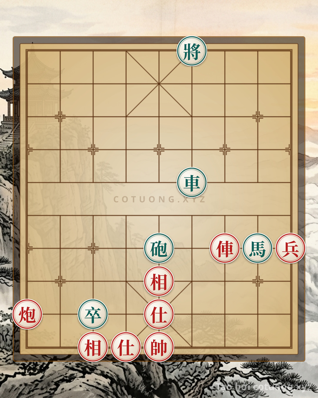Challenge: Solo Xiangqi Battle: Red unleashes firepower, Black is in trouble! - Can you solve it?