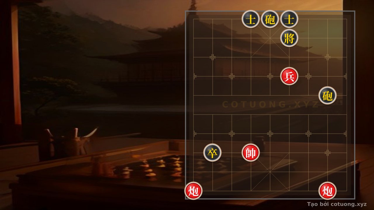 Thế cờ: Red General's Breakthrough: Red Cannon on File 9 Rank 1 Retreats to File 6 Rank 2 - Tactical Blitz — Cờ Tướng Online