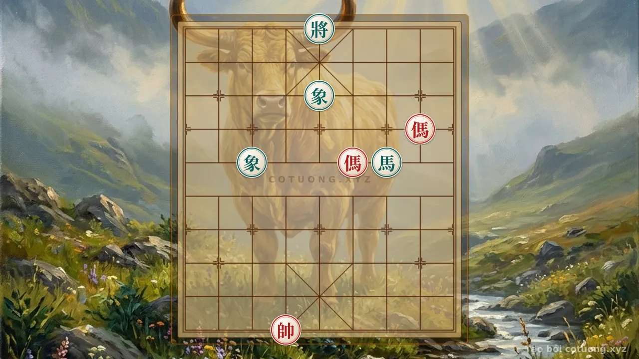 Thế cờ: Super Difficult Xiangqi Position: Red's Aggressive Play, Black's Counterattack - Master-Level Tactics — Cờ Tướng Online