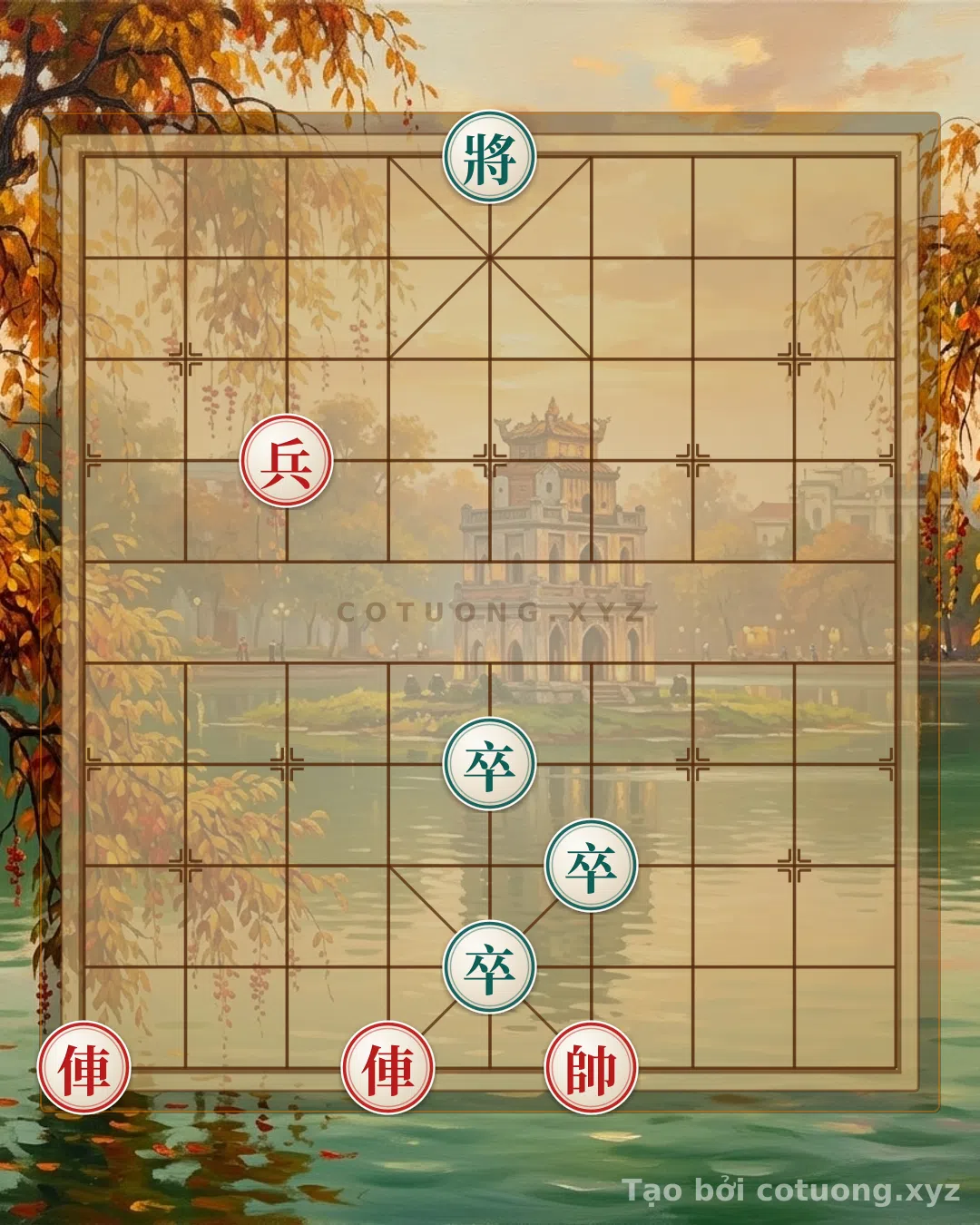 Thế cờ: Vietnamese Chess: Xich Bich's 'Middle Camp Attack' Strategy to Defeat Black in 3 Moves - — Cờ Tướng Online
