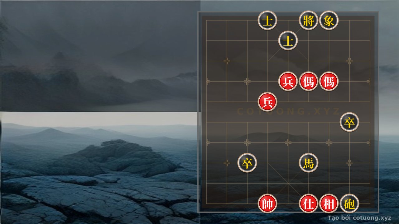 Thế cờ: Classic Checkmate Trick: Double Horse Rapidly Crushes Black's Cannon - The Chess General's Victory in 3 Moves — Cờ Tướng Online