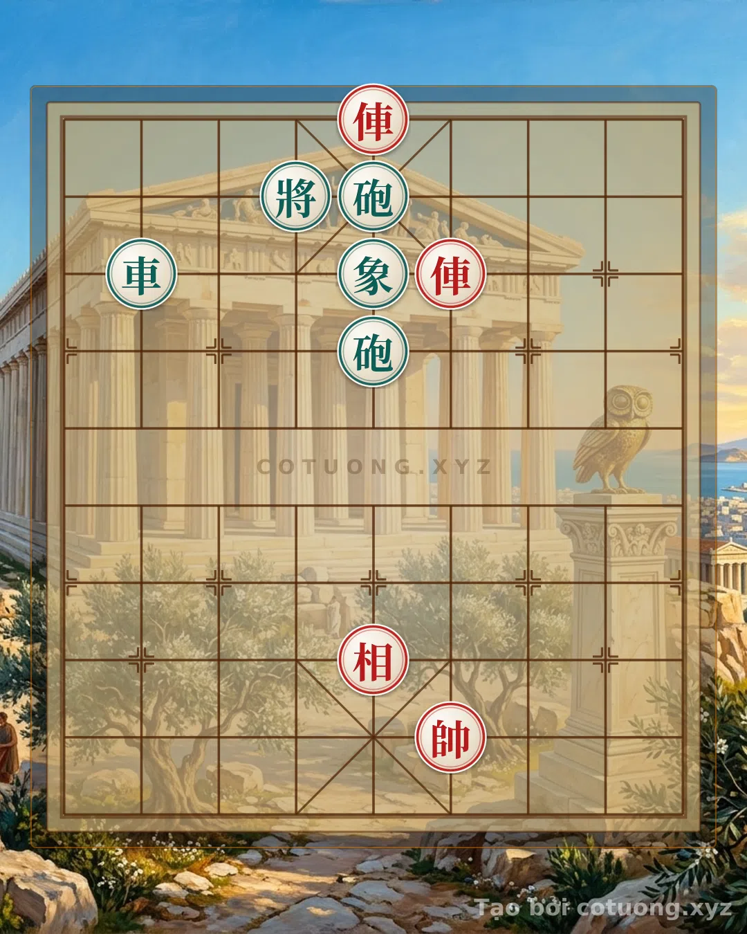 Thế cờ: Mastering Xiangqi: Red Chariot on 5th Rank, Black Cannon on 9th File — Cờ Tướng Online