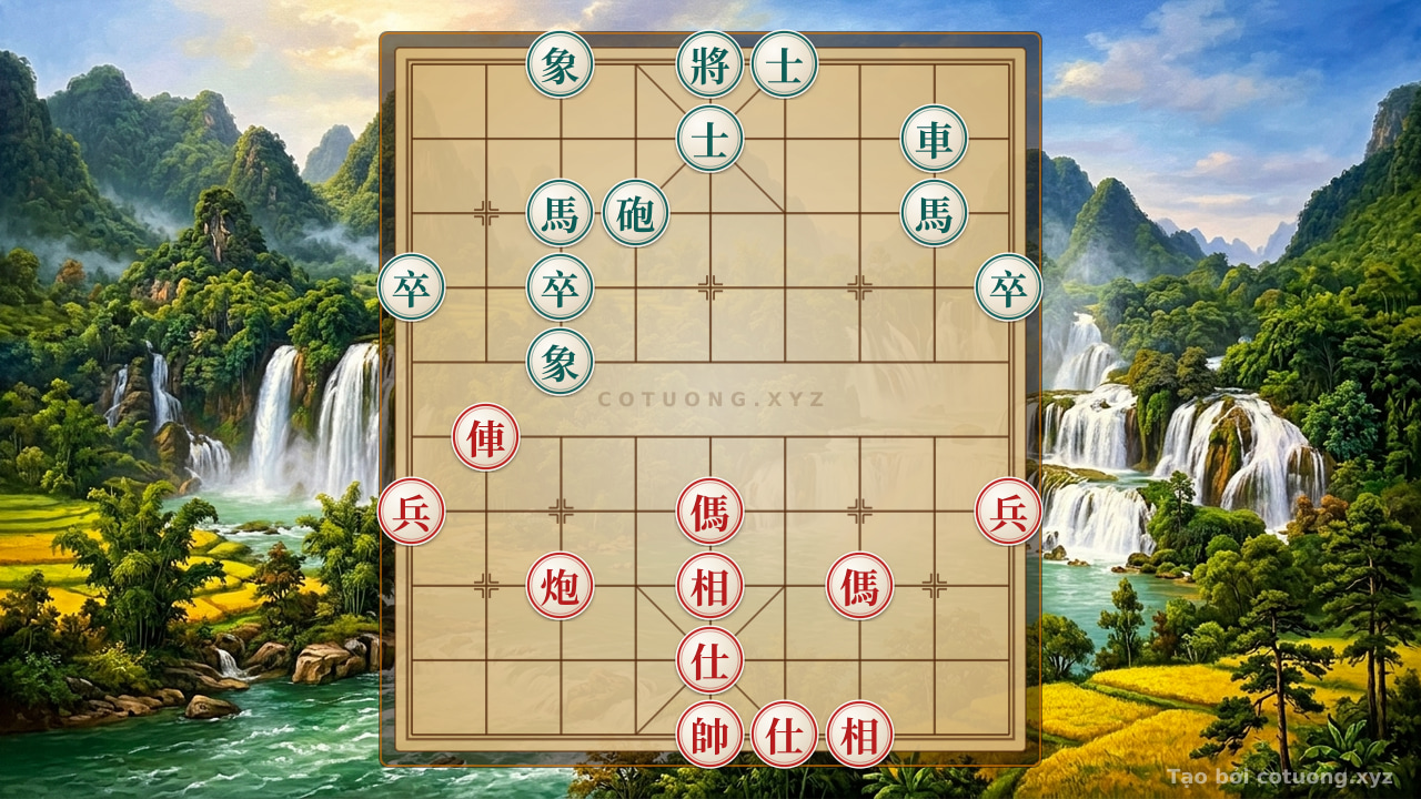Thế cờ: Xiangqi: Strategy When a Single Black Chariot Surrounds the Red Cannon — Cờ Tướng Online