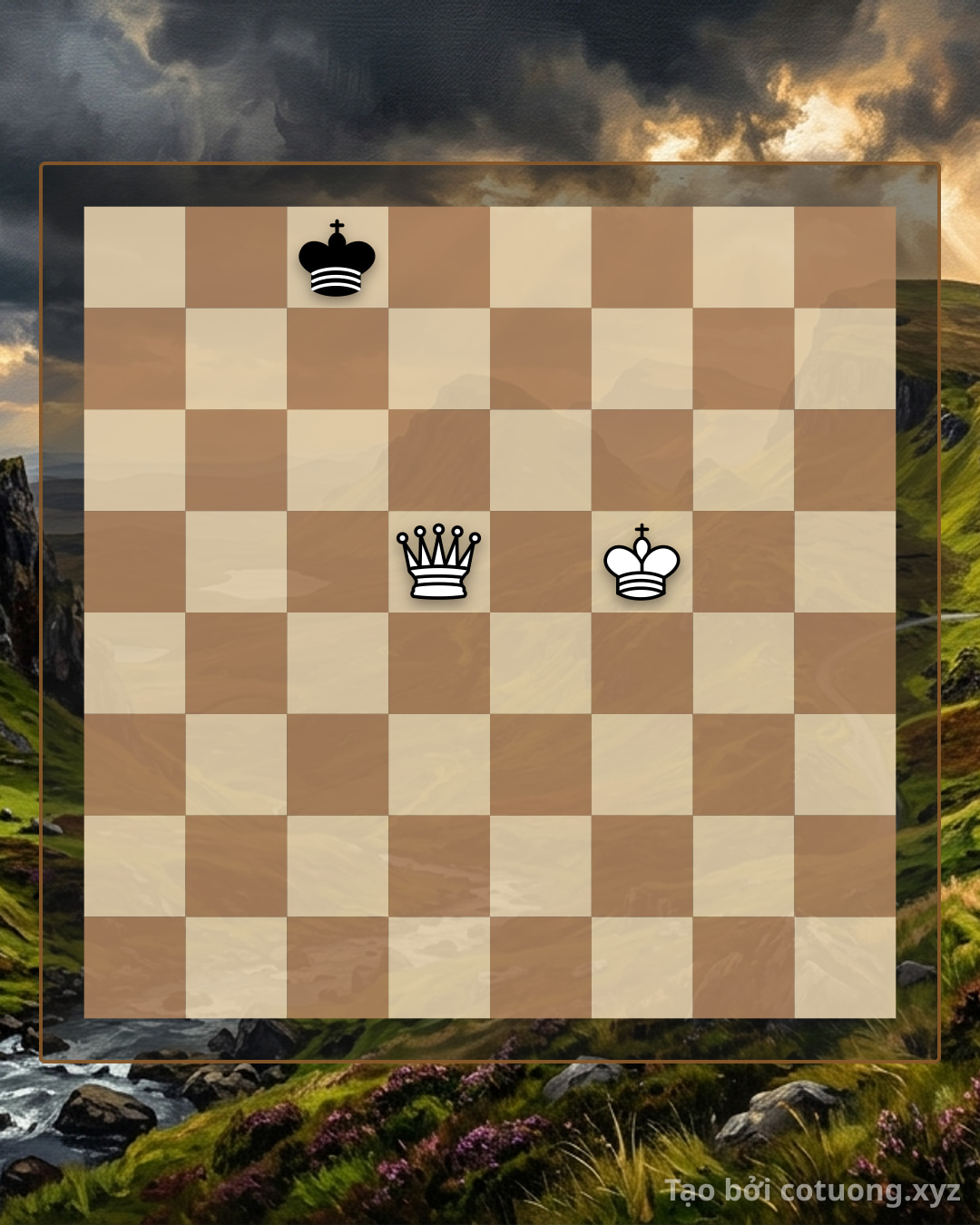 Challenge: Hậu trảm tàn quân, chiếu bí vua đen - Can you solve it?