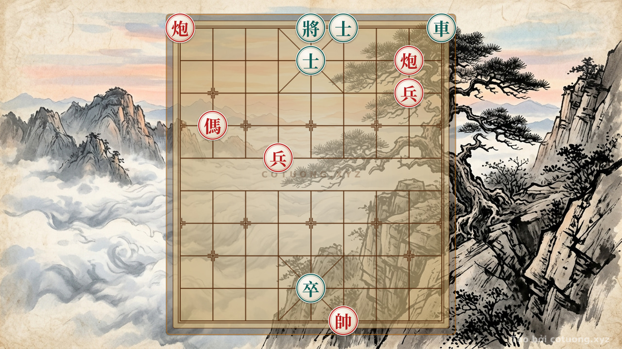 Thế cờ: Red Cannon on 9th File, 10th Rank: A Breakthrough Attack Strategy for Beginners — Cờ Tướng Online