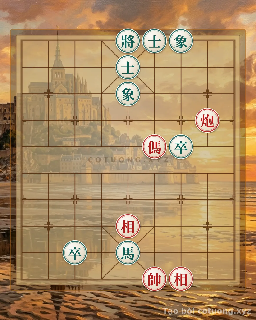 Thế cờ: Red General's First Move: The Ngọa Tào Trap - A Deadly Strategy for Black — Cờ Tướng Online