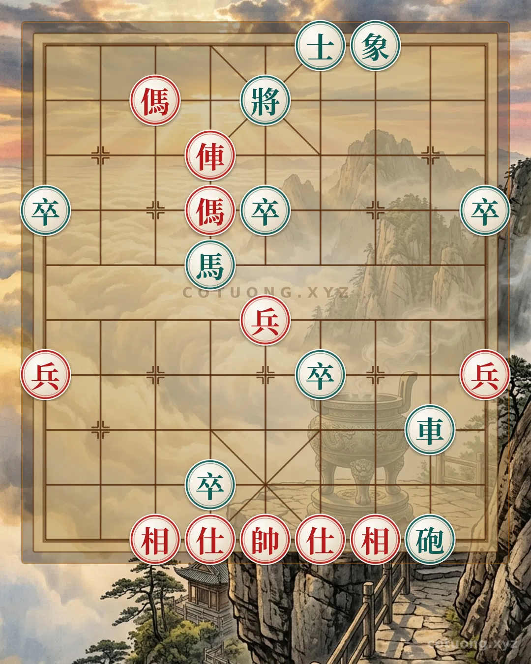 Thế cờ: Xiangqi Secrets: When the Red Chariot Faces the Black Cannon and the Psychological Battle with the Black Chariot — Cờ Tướng Online