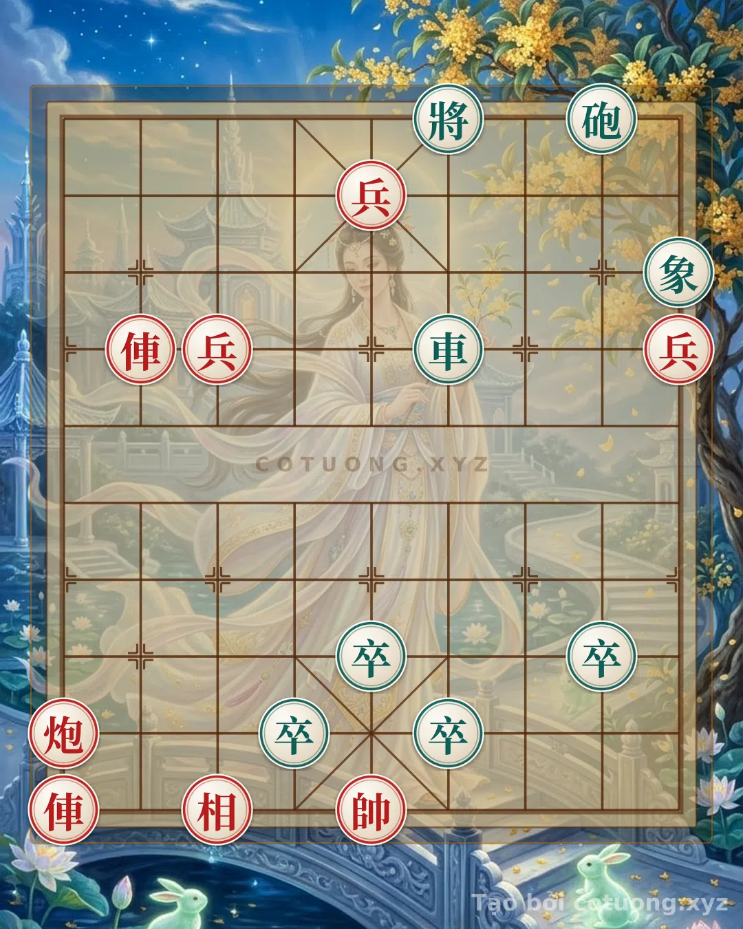 Thế cờ: Red Chariot on File 8, Rank 7: The Winning Strategy in the Xiangqi Battle — Cờ Tướng Online