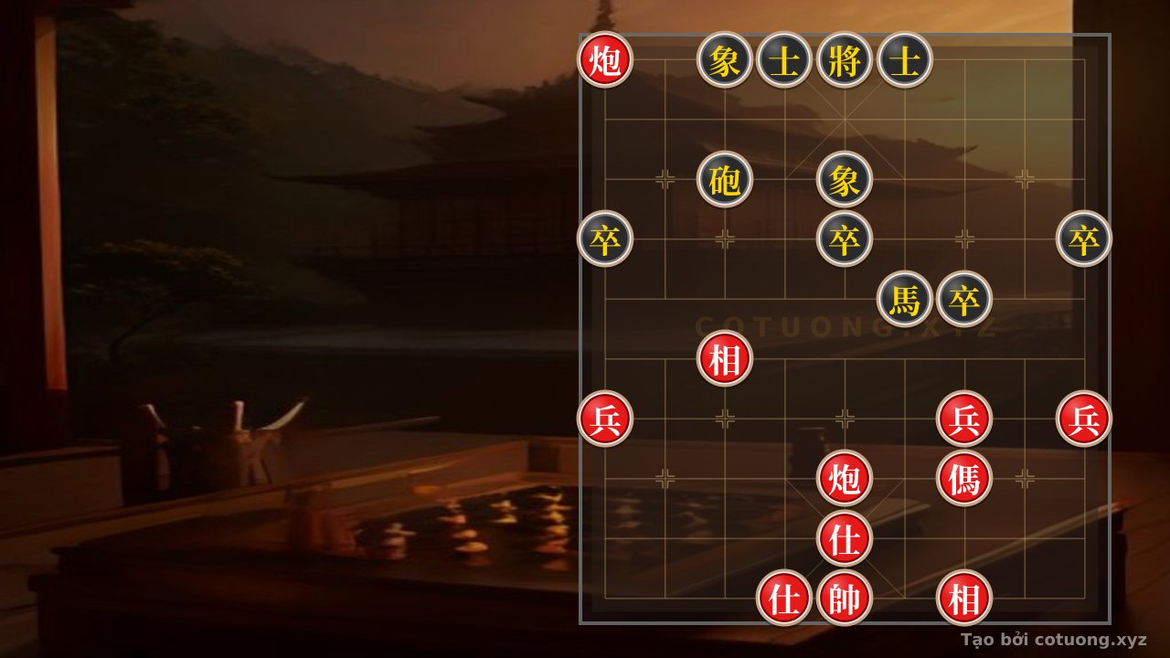 Thế cờ: Red General's Shocking Move: Red Cannon Reveals at 9,10 and Retreats to 10th Rank! — Cờ Tướng Online