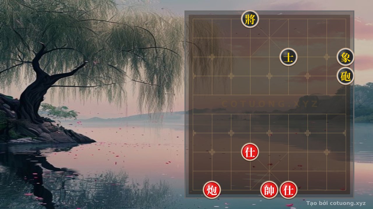 Thế cờ: The Enigmatic Xiangqi Strategy: When the Red Cannon Clashes with the Black Advisor in the Legendary Checkmate Battle — Cờ Tướng Online