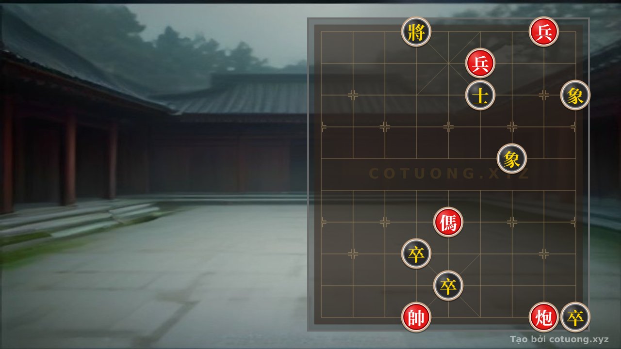 Thế cờ: The Secret Tactics of Xiangqi: The Red Cannon Horse Leap 2 Pawns Crush 3 Black Pawns - When Art Meets Victory — Cờ Tướng Online