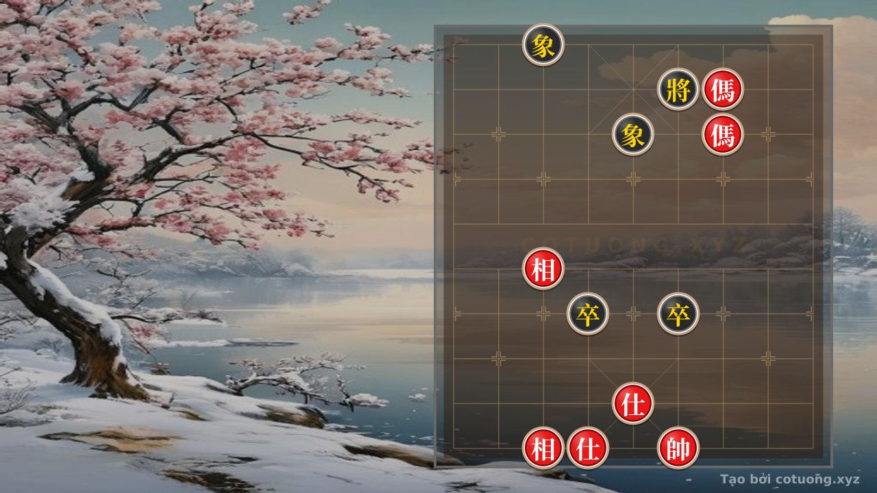 Thế cờ: 2Mã 2Sĩ 2Tượng vs. 2Chốt 2Tượng: Red's Victory in a Level 1 Position — Cờ Tướng Online