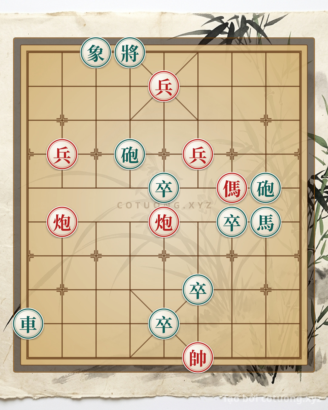 Challenge: Red General Chess: Quick Checkmate Tactics from the 'Empty Cannon' Formation - Can you solve it?