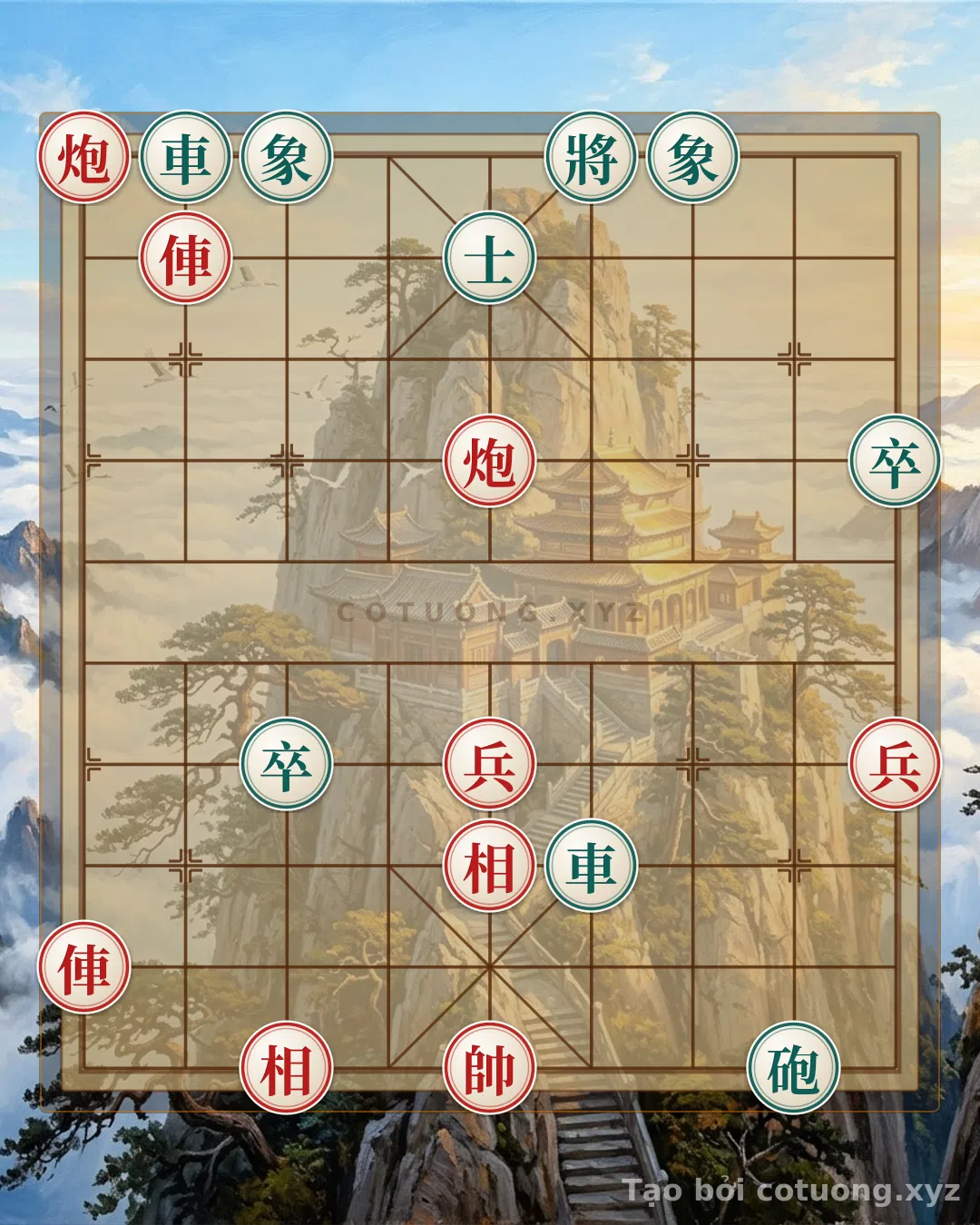 Thế cờ: The Trap of the Labyrinth: When the Red Chariots Dance in the Black Cannon's Net - Mastering the Legendary General's Move #5680 — Cờ Tướng Online