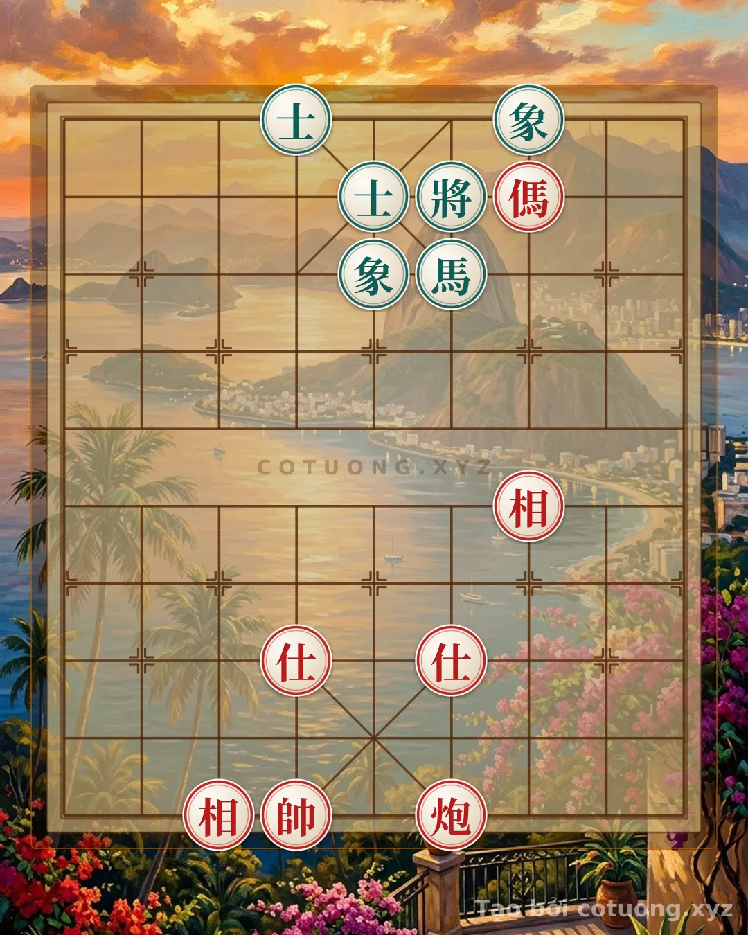 Thế cờ: The Mystery of High-Level Xiangqi: Red Horse Dominates in a Bloody Battle — Cờ Tướng Online