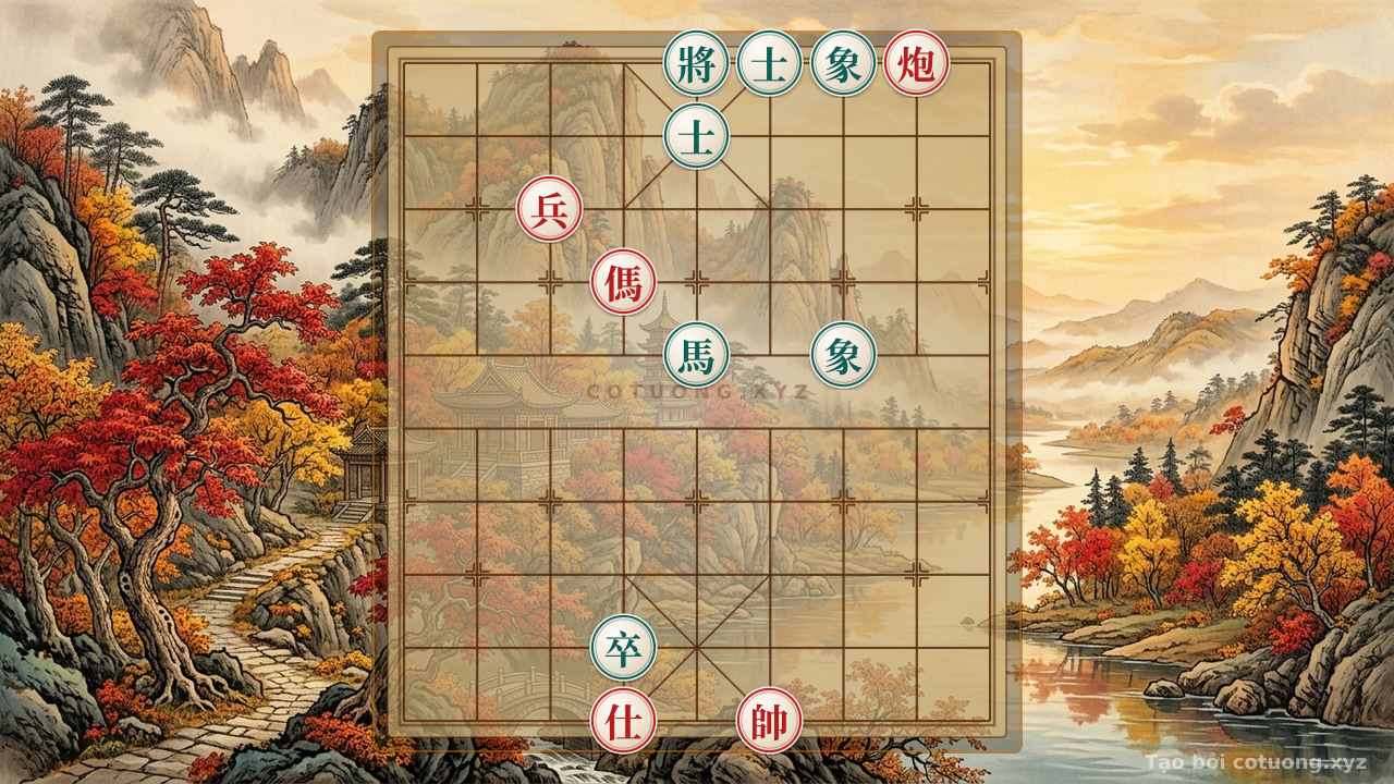 Thế cờ: Study Exercise: Cannon Horse Pawn Advisor vs. Horse Pawn 2 Advisors 2 Elephants - Full AI Solution — Cờ Tướng Online