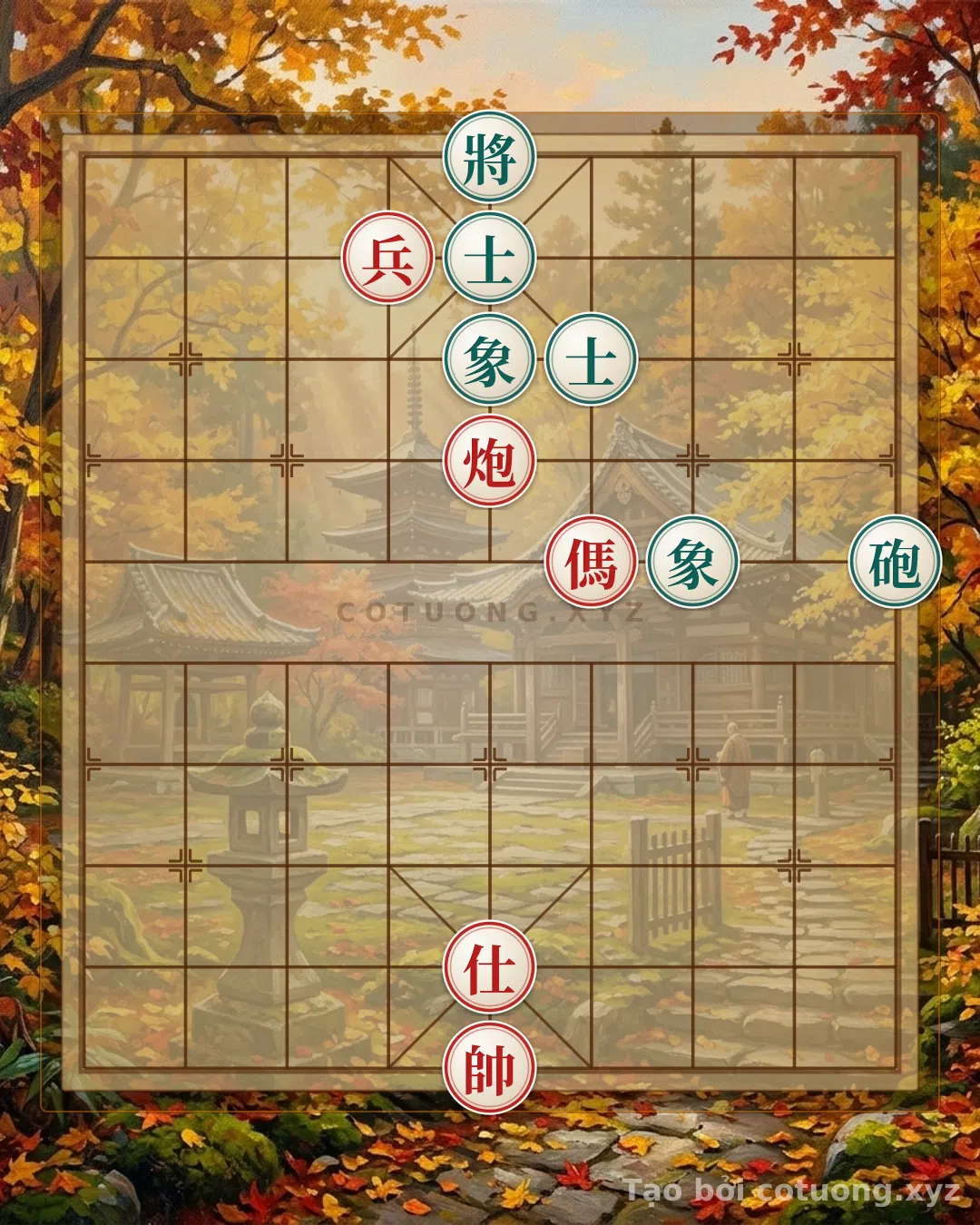 Thế cờ: Pháo Đỏ Lộ 5 Hàng 7 – Khi Màn Sương Chiến Thủy Bỗng Tan Nhanh Như Giấc Mơ — Cờ Tướng Online