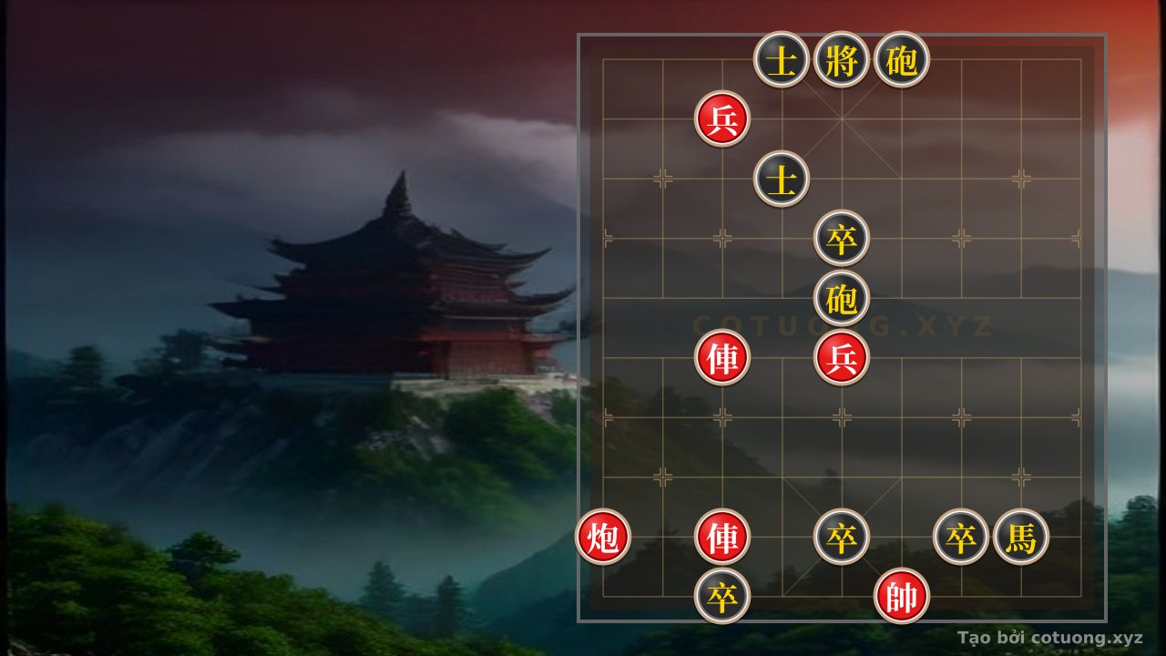 Thế cờ: Life-and-Death Defense Formation: Is Black's King in a Cornered Position? — Cờ Tướng Online