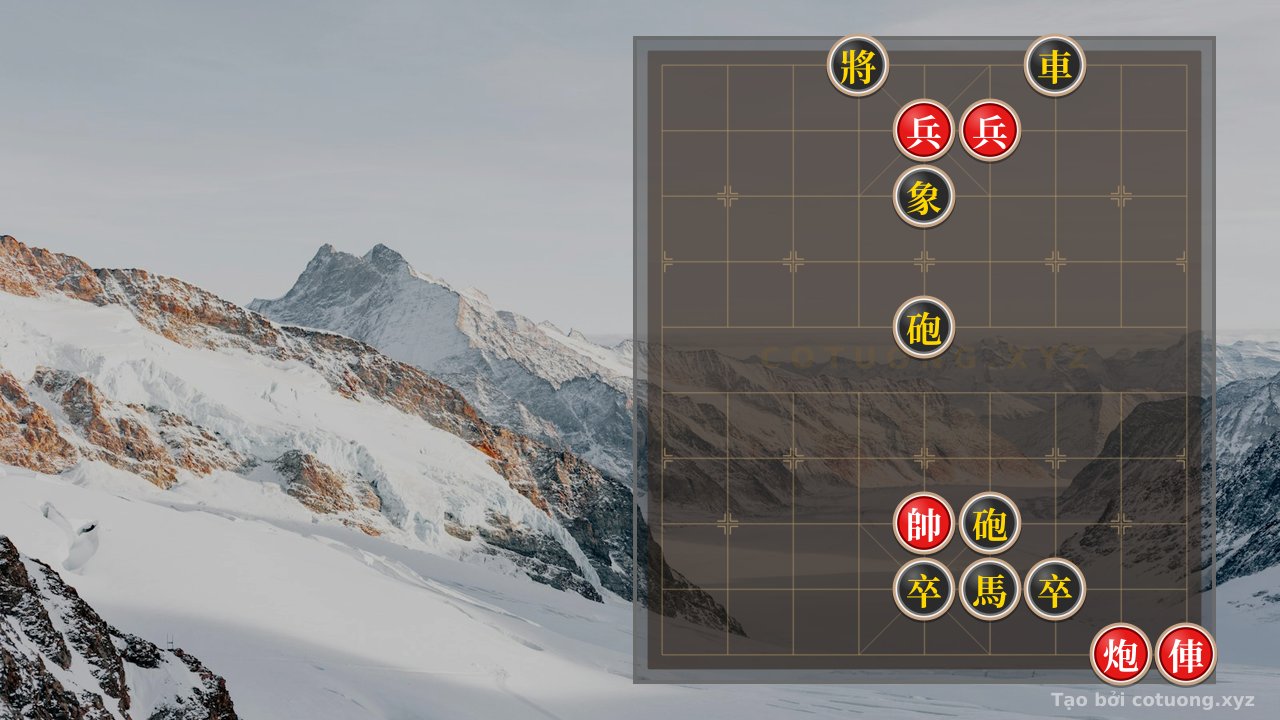 Thế cờ: Xiangqi Formation: Red Cannon's Power, Black Chariot's Concealment - Tactical Tips for the Red Player — Cờ Tướng Online