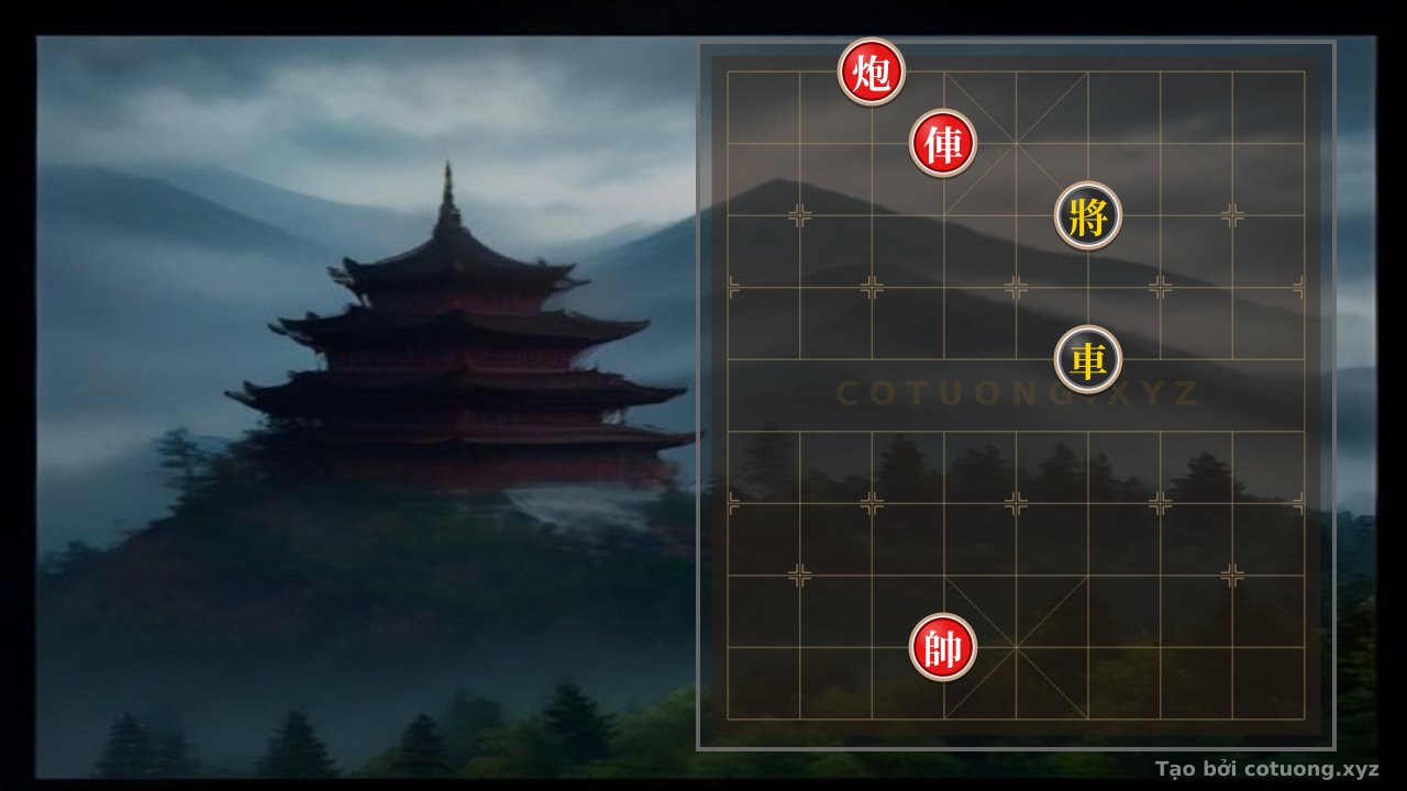 Thế cờ: Hidden Strike: Black Chariot at 6-6 Defeats Red Cannon at 7-10 — Cờ Tướng Online